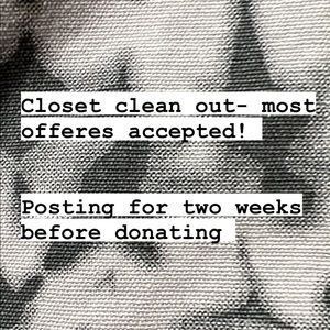 Closet clean out - make an offer, bundle, will ship out same day or next day!